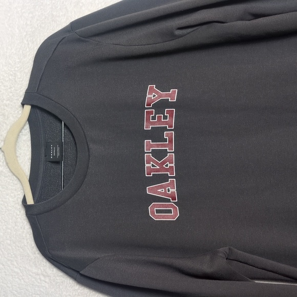 Oakley Unisex Gray Crewneck Long Sleeve Shirt Size L - Picture 3 of 5